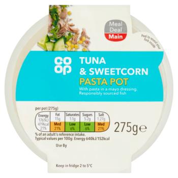 Co Op Tuna/sweetcorn Pasta Pot Pm&#163;1