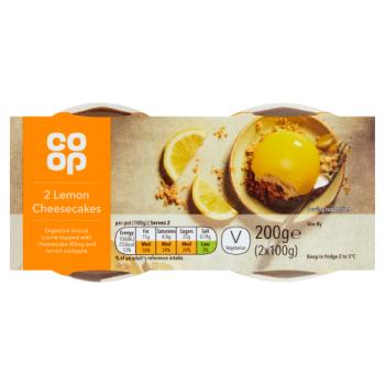 Co-op Lemon Cheesecakes 2 x 100g (200g)