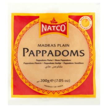 Natco Madras Plain Pappadoms 200g