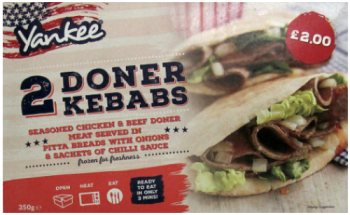 Yankee 2 Doner Kebabs 350g PM £2 
