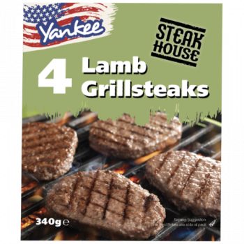 Yankee Steakhouse 4 Lamb Grillsteaks 340g PM £2.99 