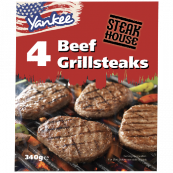 Yankee Steakhouse 4 Beef Grillsteaks 340g PM £2.99 