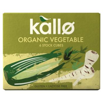 Kallo 6 Organic Vegetable Stock Cubes 66g