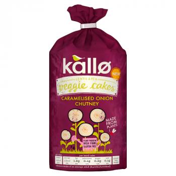 Kallo Caramelised Onion Chutney Lentil & Pea Veggie Cakes 122g