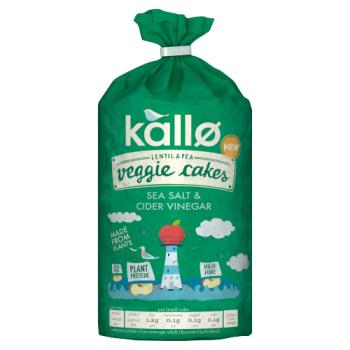 Kallo Lentil & Pea Veggie Cakes Sea Salt & Cider Vinegar 122g