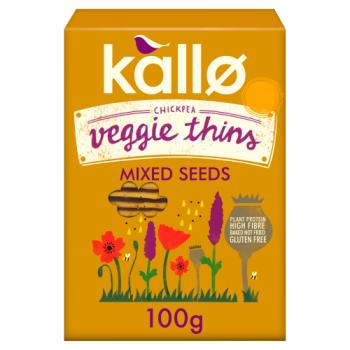 Kallo Mixed Seeds Chickpea Veggie Thins 100g