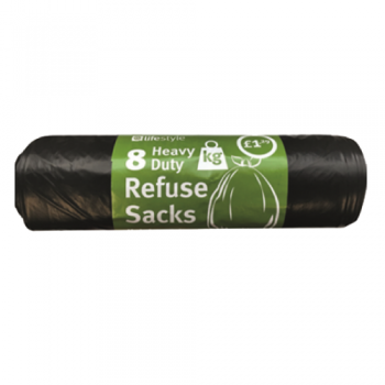Lifestyle Heavy Duty Refuse Sacks 8pk PM £1.29
