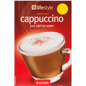 Lifestyle Cappuccino Sweetened Sachets 8pk PM £1.19 