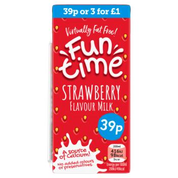 Fun Time Strawberry Flavour Milk 200ml