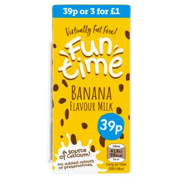 Fun Time Banana Flavour Milk 200ml