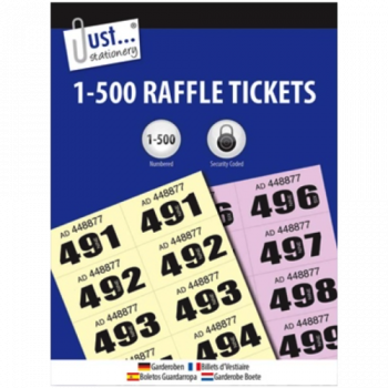 Just Stationery 1-500 Raffle Ticktes 