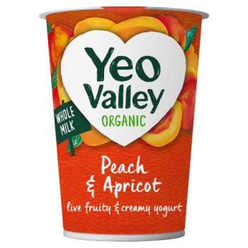 Yeo Valley Organic Peach & Apricot Live Smooth & Creamy Yogurt 450g