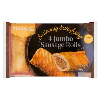 McColgan's 4 Jumbo Sausage Rolls 320g