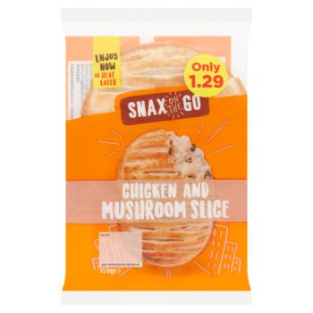 Snax on the Go Chicken and Mushroom Slice 150g