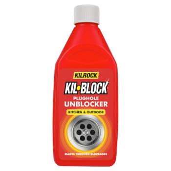 Kilrock Kil-Block Plughole Unblocker Kitchen & Outdoor 500ml