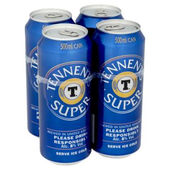 Tennent's Super Strong Lager Beer Can 500ml