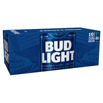 Bud Light Lager Beer Cans Fridge Pack 10 x 440ml