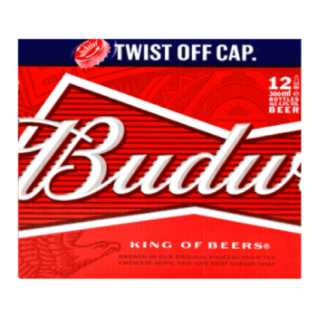 Budweiser Twist Off Cap Bottles 12x300ml 