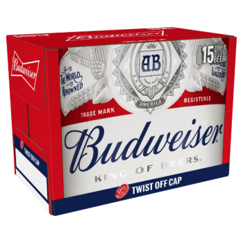 Budweiser Lager Beer Bottles 15 x 300ml 