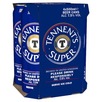 Tennent's Super 4 x 500ml