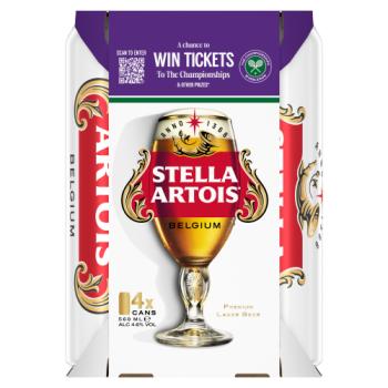 Stella Artois Belgium Premium Lager Beer 4 x 568ml
