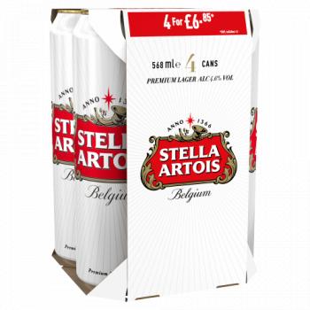 Stella Artois Belgium Premium Lager 4 x 568ml