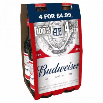 Budweiser Beer 4 x 300ml
