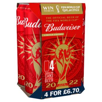 Budweiser Beer 4 x 568ml