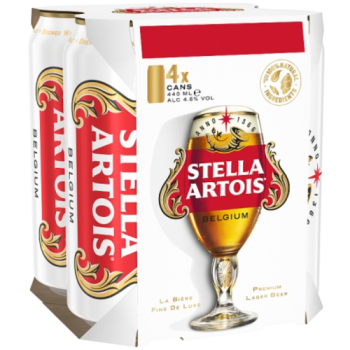 Stella Artois Belgium Premium Lager Beer 4 × 440ml PM £6.49 