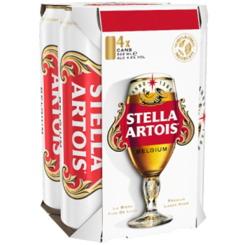 Stella Artois Belgium Premium Lager Beer 4 x 568ml