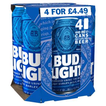 Bud Light Beer 4 x 440ml
