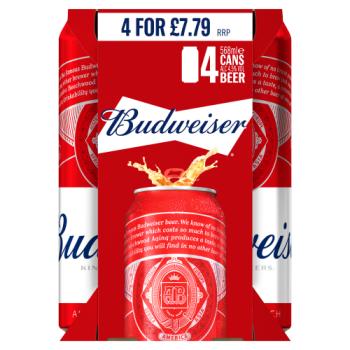 Budweiser Beer 4 x 568ml