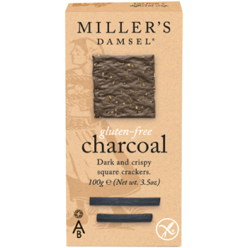 Miller's Damsel Gluten Free Charcoal Crackers 100g