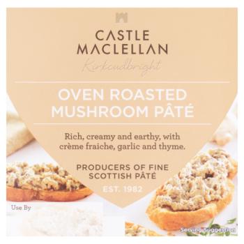 Castle MacLellan Oven Roasted Mushroom Pâté with Garlic and Thyme 100g