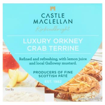 Castle Maclellan Luxury Orkney Crab Terrine with Lemon Juice and Mustard 100g
