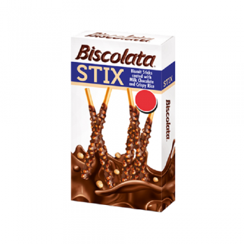 Biscolata Stix  Biscuit Sticks Coated with Milk Chocolate & Crispy Rice 40g 