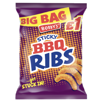 Bobby's Big Bag Sticky BBQ Ribs 84g PM £1 