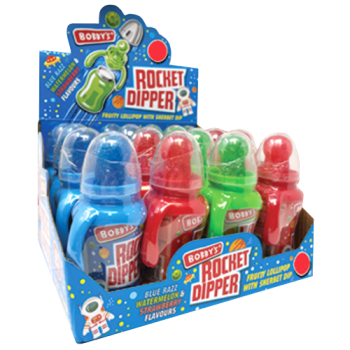 Bobby's Rocket Dipper Fruity Lollipop with Sherbet Dip (Single Item - Flavour May Vary)