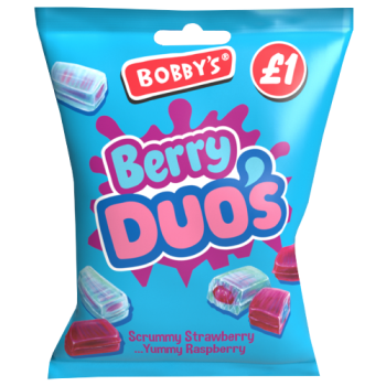 Bobby's Berry Duo's Strawberry & Raspberry Sweets 105g PM £1 