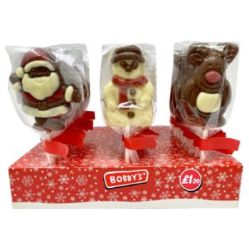 Bobby's Christmas Chocolate Lollies Each 