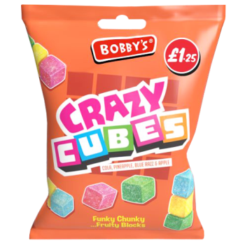 Bobby's Crazy Cubes Fruity Blocks 130g PM £1.25 