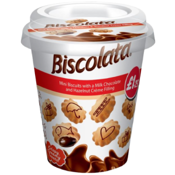 Biscolata Mini Biscuits with Chocolate & Hazelnut Crème 100g PM £1.25 