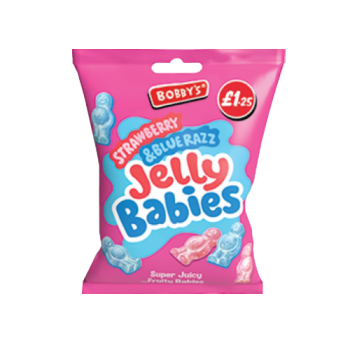 Bobby's Strawberry & Blue Razz Jelly Babies 155g PM £1.25 