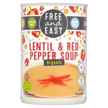 Free and Easy Organic Lentil & Red Pepper Soup 400g