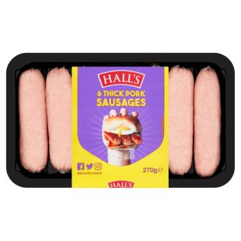 Hall's 6 Thick Pork Sausages 270g