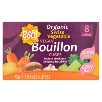 Marigold ORG Low Salt Bouillon Purple Vegan GF x 8 Cubes