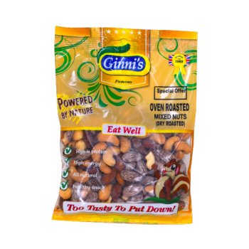 Ginni's Oven Roasted Mixed Nuts Dry Roasted 170g 