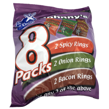 Golden Cross Johnny's Mixed Flavoured Crisp Rings 8pk  