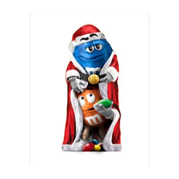 M&M's Milk Chocolate Christmas Santa Shape with Mini Chocolate M&M's 100g