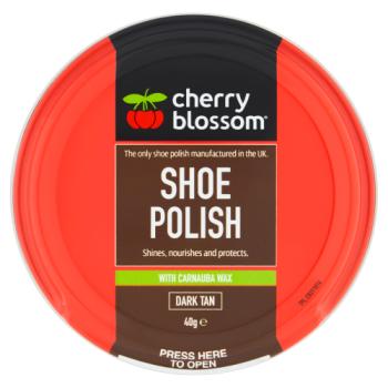 Cherry Blossom Dark Tan Shoe Polish 40g